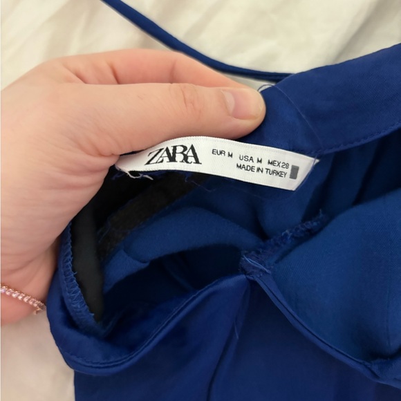 Blue classy going out mini dress backless - Picture 3 of 3